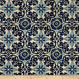 Bryant Prism Blue Indoor/Outdoor Fabric 2 YRDS NEW